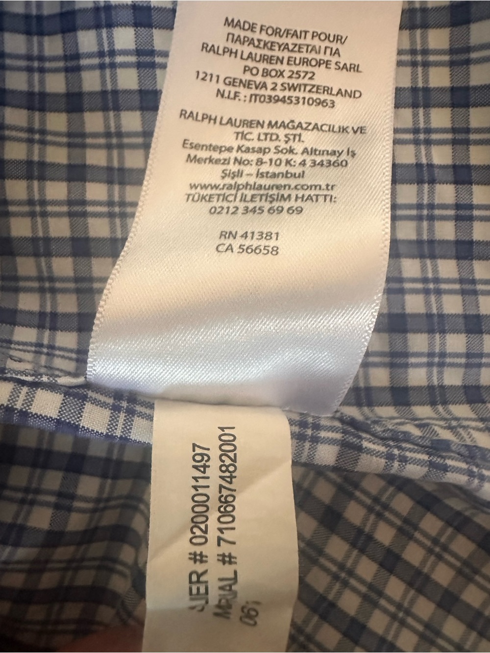 Ralph Lauren White and Blue Checked Button-Down Shirt Size XXL - Picture 5 of 7